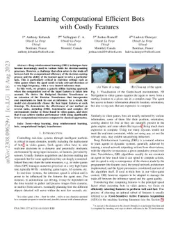 Learning Computational Efficient Bots with Costly Features