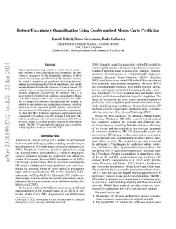 Robust Uncertainty Quantification Using Conformalised Monte Carlo
  Prediction