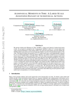 Audiovisual Moments in Time: A Large-Scale Annotated Dataset of
  Audiovisual Actions