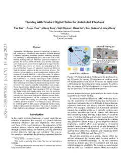 Training with Product Digital Twins for AutoRetail Checkout