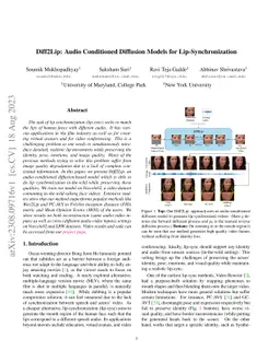 Diff2Lip: Audio Conditioned Diffusion Models for Lip-Synchronization