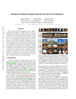 Smoothness Similarity Regularization for Few-Shot GAN Adaptation