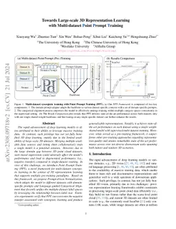 Towards Large-scale 3D Representation Learning with Multi-dataset Point
  Prompt Training