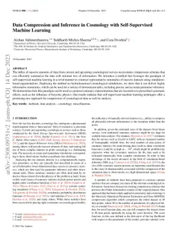 Data Compression and Inference in Cosmology with Self-Supervised Machine
  Learning