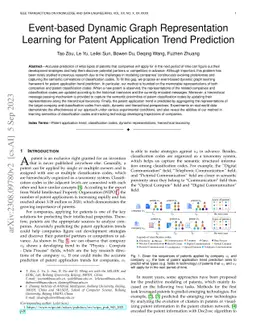 Event-based Dynamic Graph Representation Learning for Patent Application
  Trend Prediction