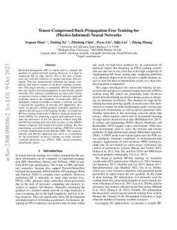 Tensor-Compressed Back-Propagation-Free Training for (Physics-Informed)
  Neural Networks