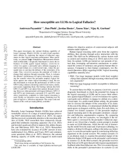 How susceptible are LLMs to Logical Fallacies?