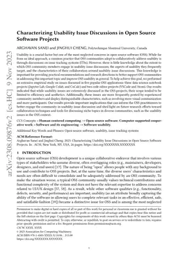 Characterizing Usability Issue Discussions in Open Source Software
  Projects
