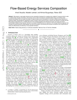 Flow-Based Energy Services Composition