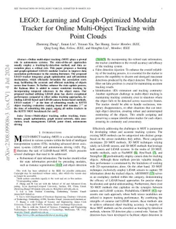 LEGO: Learning and Graph-Optimized Modular Tracker for Online Multi-Object Tracking with Point Clouds