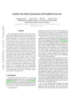 Scalable Video Object Segmentation with Simplified Framework