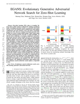 EGANS: Evolutionary Generative Adversarial Network Search for Zero-Shot
  Learning