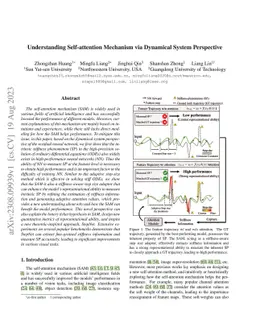 Understanding Self-attention Mechanism via Dynamical System Perspective