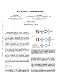 TDG: Text-guided Domain Generalization