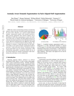 Anomaly-Aware Semantic Segmentation via Style-Aligned OoD Augmentation