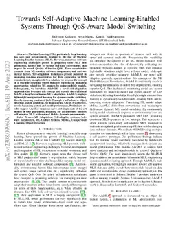 Towards Self-Adaptive Machine Learning-Enabled Systems Through QoS-Aware
  Model Switching