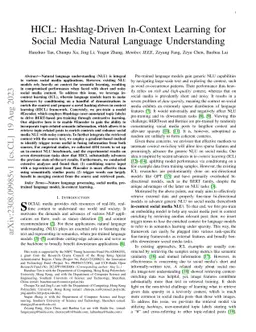 HICL: Hashtag-Driven In-Context Learning for Social Media Natural
  Language Understanding