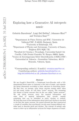 Exploring how a Generative AI interprets music