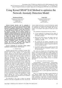 Using Kernel SHAP XAI Method to optimize the Network Anomaly Detection
  Model