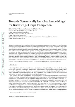 Towards Semantically Enriched Embeddings for Knowledge Graph Completion
