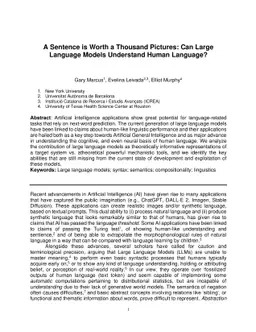 A Sentence is Worth a Thousand Pictures: Can Large Language Models
  Understand Human Language?