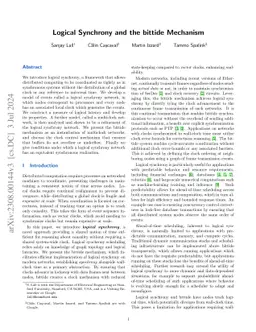 Logical Synchrony and the bittide Mechanism