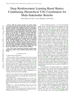 Deep Reinforcement Learning-Based Battery Conditioning Hierarchical V2G
  Coordination for Multi-Stakeholder Benefits
