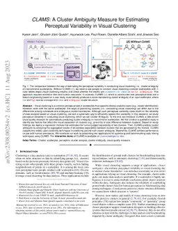 CLAMS: A Cluster Ambiguity Measure for Estimating Perceptual Variability
  in Visual Clustering