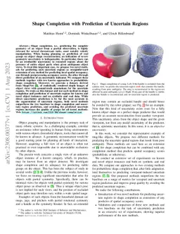 Shape Completion with Prediction of Uncertain Regions