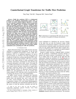 Counterfactual Graph Transformer for Traffic Flow Prediction