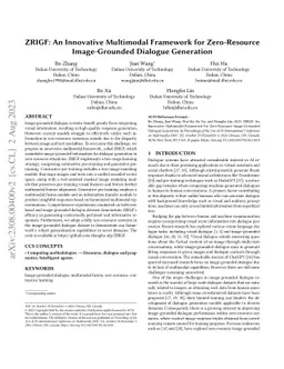 ZRIGF: An Innovative Multimodal Framework for Zero-Resource
  Image-Grounded Dialogue Generation
