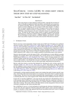 SelfCheck: Using LLMs to Zero-Shot Check Their Own Step-by-Step
  Reasoning