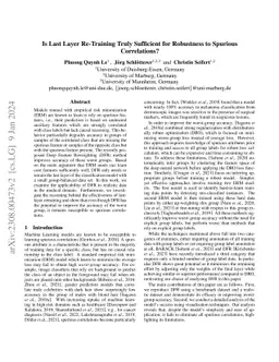 Is Last Layer Re-Training Truly Sufficient for Robustness to Spurious
  Correlations?