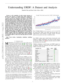 Understanding URDF: A Dataset and Analysis