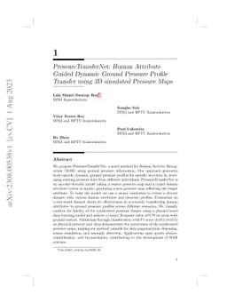 PressureTransferNet: Human Attribute Guided Dynamic Ground Pressure
  Profile Transfer using 3D simulated Pressure Maps