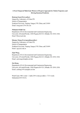 A Novel Temporal Multi-Gate Mixture-of-Experts Approach for Vehicle
  Trajectory and Driving Intention Prediction