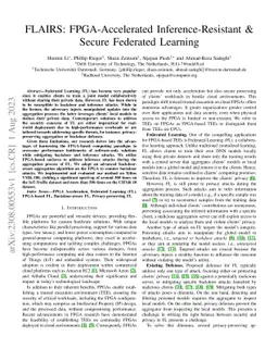 FLAIRS: FPGA-Accelerated Inference-Resistant & Secure Federated Learning
