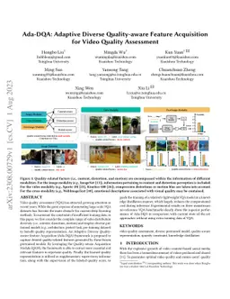 Ada-DQA: Adaptive Diverse Quality-aware Feature Acquisition for Video
  Quality Assessment