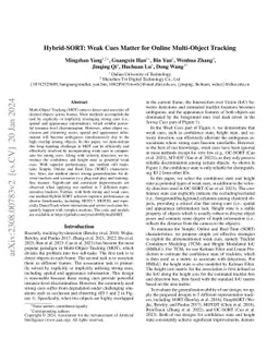 Hybrid-SORT: Weak Cues Matter for Online Multi-Object Tracking