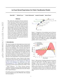 An Exact Kernel Equivalence for Finite Classification Models