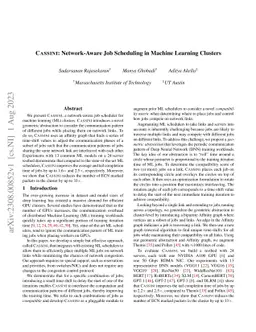 CASSINI: Network-Aware Job Scheduling in Machine Learning Clusters