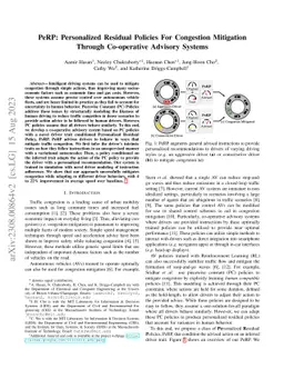 PeRP: Personalized Residual Policies For Congestion Mitigation Through
  Co-operative Advisory Systems