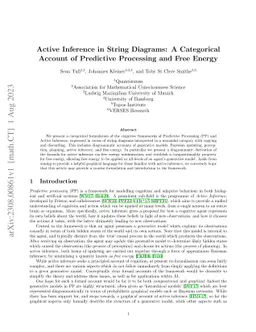 Active Inference in String Diagrams: A Categorical Account of Predictive
  Processing and Free Energy
