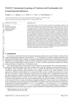 VLUCI: Variational Learning of Unobserved Confounders for Counterfactual
  Inference
