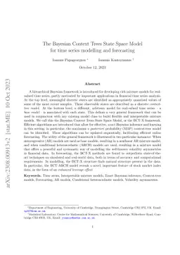 The Bayesian Context Trees State Space Model for time series modelling and forecasting
