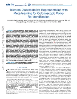 Colo-ReID: Discriminative Representation Embedding with Meta-learning for Colonoscopic Polyp Re-Identification