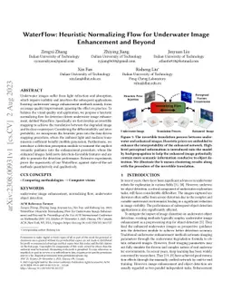 WaterFlow: Heuristic Normalizing Flow for Underwater Image Enhancement
  and Beyond