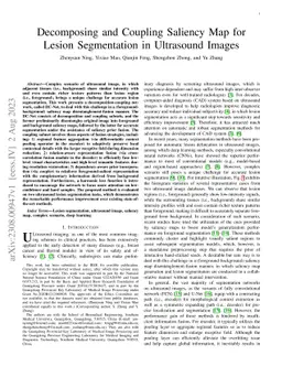 Decomposing and Coupling Saliency Map for Lesion Segmentation in
  Ultrasound Images