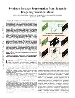 Synthetic Instance Segmentation from Semantic Image Segmentation Masks