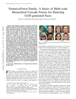 ForensicsForest Family: A Series of Multi-scale Hierarchical Cascade
  Forests for Detecting GAN-generated Faces